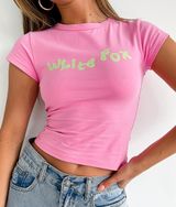 White Fox Boutique baby tee Photo 0