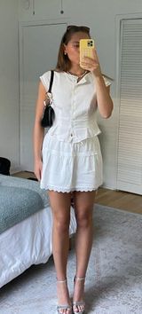 Reformation NWT Valetta White Set Photo 0