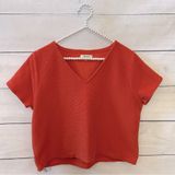 MADEWELL | Orange Oversized Crop Top Bohemian Size Medium Photo 0