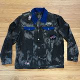 NWT NFL x The Wild Collective Buffalo Bills women’s tie-dye denim jacket Photo 0