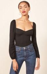 Reformation Reign Top Black Photo 0