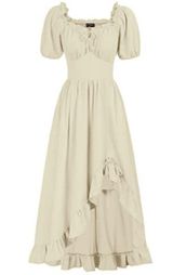 Scarlet Darkness Renaissance Dress NEW Size Large Ruffle Maxi Dress Cream Photo 0