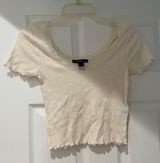 Forever 21 Cream Crop Top Photo 0