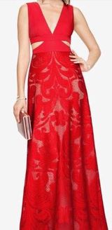 BCBGMAXAZRIA Marilyn V-neck Cutout Gown Photo 0