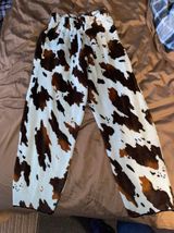 Cow Blanket Sweatpants Size M Photo 0