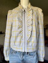 Anthropologie IDRA checkered zip up jacket size 6 Photo 0