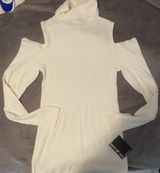 DKNY Cold Shoulder Turtleneck Sweater Photo 0