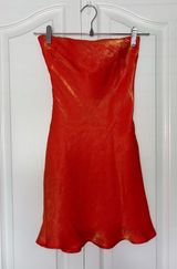 White fox Metallic Mini Dress Photo 0