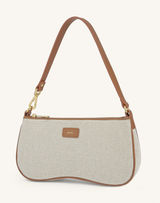 Eva Shoulder Handbag Beige Canvas JW Pei Photo 0