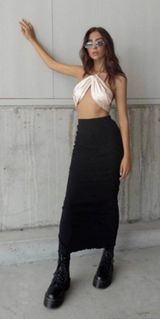 Princess Polly Basic Black Maxi Skirt 6 Photo 0