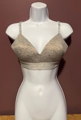 Victoria Secret Wireless Grey Bra Size 36B Photo 0