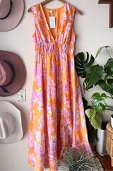 Boutique ONE AND ONLY tropical floral MAXI DRESS Women’s SIZE MEDIUM new Photo 0