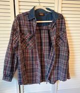 Faded Glory Vintage  Plaid Denim Shirt Photo 0