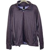 Purple Champion Zip Up Jacket Athletic Fitness Fleece Womens Size XXL Athleisure Photo 0