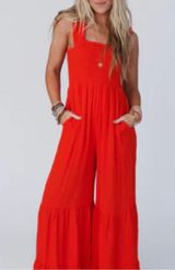 NWT Smocked Ruffle Jumpsuit Photo 0