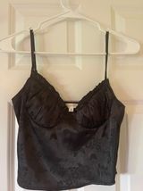 PacSun black silk bustier top Photo 0