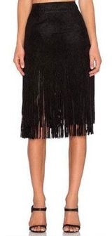 J.O.A Black Velvet Skirt Photo 0