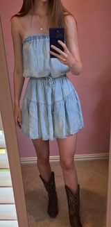 Mustard Seed Denim Romper  Photo 0