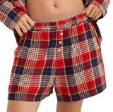 Aerie Women's Small Boxer Shorts Plaid Flannel Comfy Cozy Holiday Loungewear Photo 0