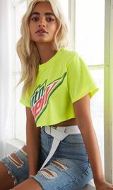 Forever 21 NWT  Mountain Dew Cropped Shirt Photo 0