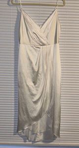 David's Bridal Silky White Dress Photo 0