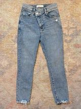 Abercrombie & Fitch The Super Skinny Ankle High Rise Jean with Cross Front Waist Photo 0