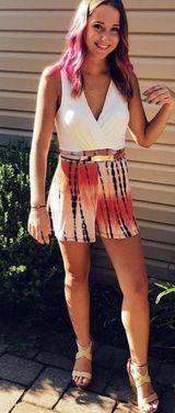 patterned romper Photo 0