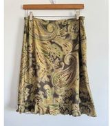 Vintage Eye Candy Womens Green Paisley Ruffle Skirt Y2k Fairy Phoebe SIZE M Photo 0
