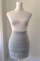 Charlotte Russe  Silver Sparkle Mini Skirt Photo 0