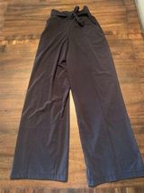 Lululemon Noir Pant Black Women’s 4 Wide Leg Tie Dress Pants Photo 0