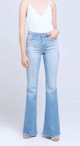 L'Agence NEW flare leg high waisted denim light blue wash jeans 25 Photo 0