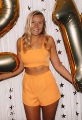 Showpo Light Neon Orange Two Piece Set Photo 0