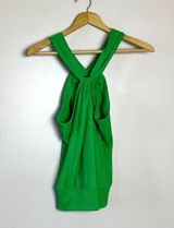 INC SALE! Green  Dressy Knotted Tank Size M Like New Photo 0