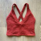 Free People Movement Boxer Active Bralette size small in red / orange ruched top Photo 0
