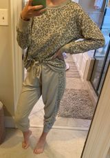 Splendid Cheetah Jogger Set Photo 0