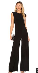 Norma Kamali Revolve  Sleeveless Jumpsuit in Black Photo 0