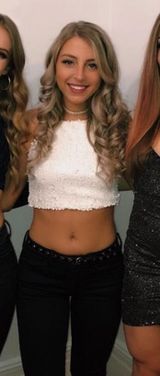 Forever 21 White Sequin Top Photo 0