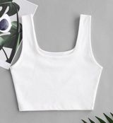 Tank Top Crop Top White Size M Photo 0