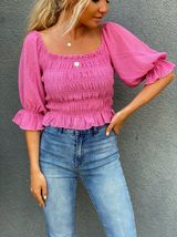 Boutique Puff Sleeve Crop Photo 0