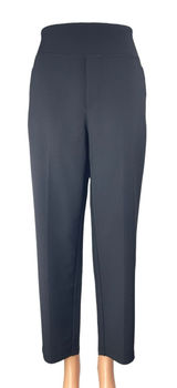 Athleta Women's Black High Rise Elastic Waist Straight Trouser Dress Pants Sz 8 Photo 0