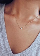 Silver Dainty Heart Necklace Photo 0