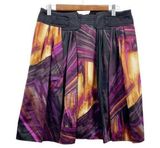 Worthington  Satin Skirt Womens 12 Black Graffiti Whimsigoth Witchy Fairy Grunge Photo 0