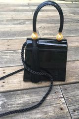 Classy Black Shine Rectangular Bag Photo 0