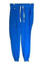 Figs Women Sz XS Scrub Bottoms Blue Zamora Jogger Scrub Pants Drawstring Pockets Photo 0