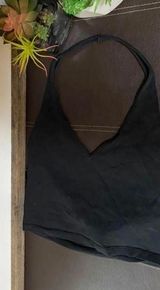 Forever 21 Black Cropped Halter Tank Top Photo 0