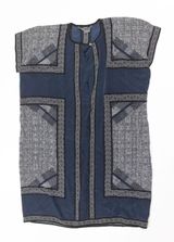 Vince Silk Chiffon Lightweight Short Sleeve Crew Neck Pullover Mix Print Dress S Photo 0