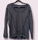 Ecote  Oversized Sweater Size Small Crew Neck Blue Waffle Photo 0