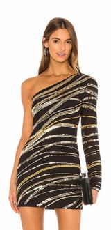 H:ours sparkle one shoulder dress Photo 0