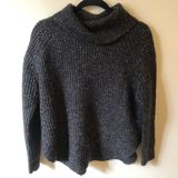 Free People Charcoal Grey Cowl Neck Sweater Photo 0