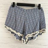 Umgee Blue Printed Pull On Shorts Size L Photo 0